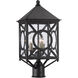 Ripley 3 Light 20.5 inch Midnight Outdoor Post Light, Small