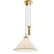 Norfolk 1 Light 20.5 inch White and Antique Brass Pendant Ceiling Light