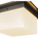 Mineral 2 Light 11.13 inch Urban Bronze and Matte Opal Glass Flush Mount Ceiling Light in Opal Glass Shade