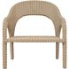 Kavali Natural Honey and Oyster White Outdoor Lounge Chair