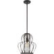 Jeremiah 1 Light 12.37 inch Aged Bronze Brushed Mini Pendant Ceiling Light