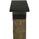 Couture 60 X 18 inch Matte Black and Aged Brass Console
