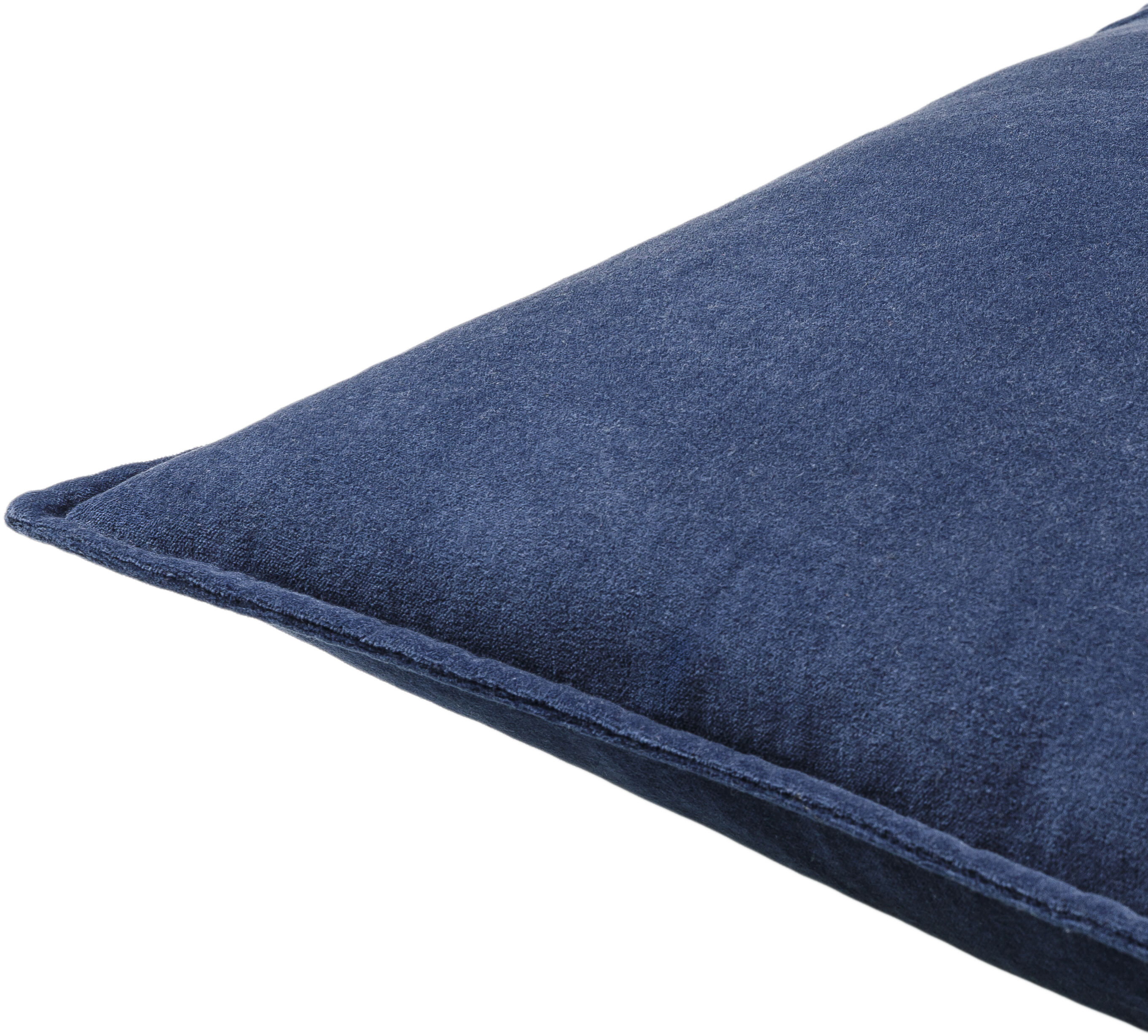 Cotton Velvet 22 X 22 inch Navy Pillow Kit, Square