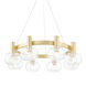 Harlow 8 Light 36 inch Aged Brass Chandelier Ceiling Light