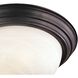 Harmony 3 Light 16 inch Painted Bronze Flush Mount Ceiling Light