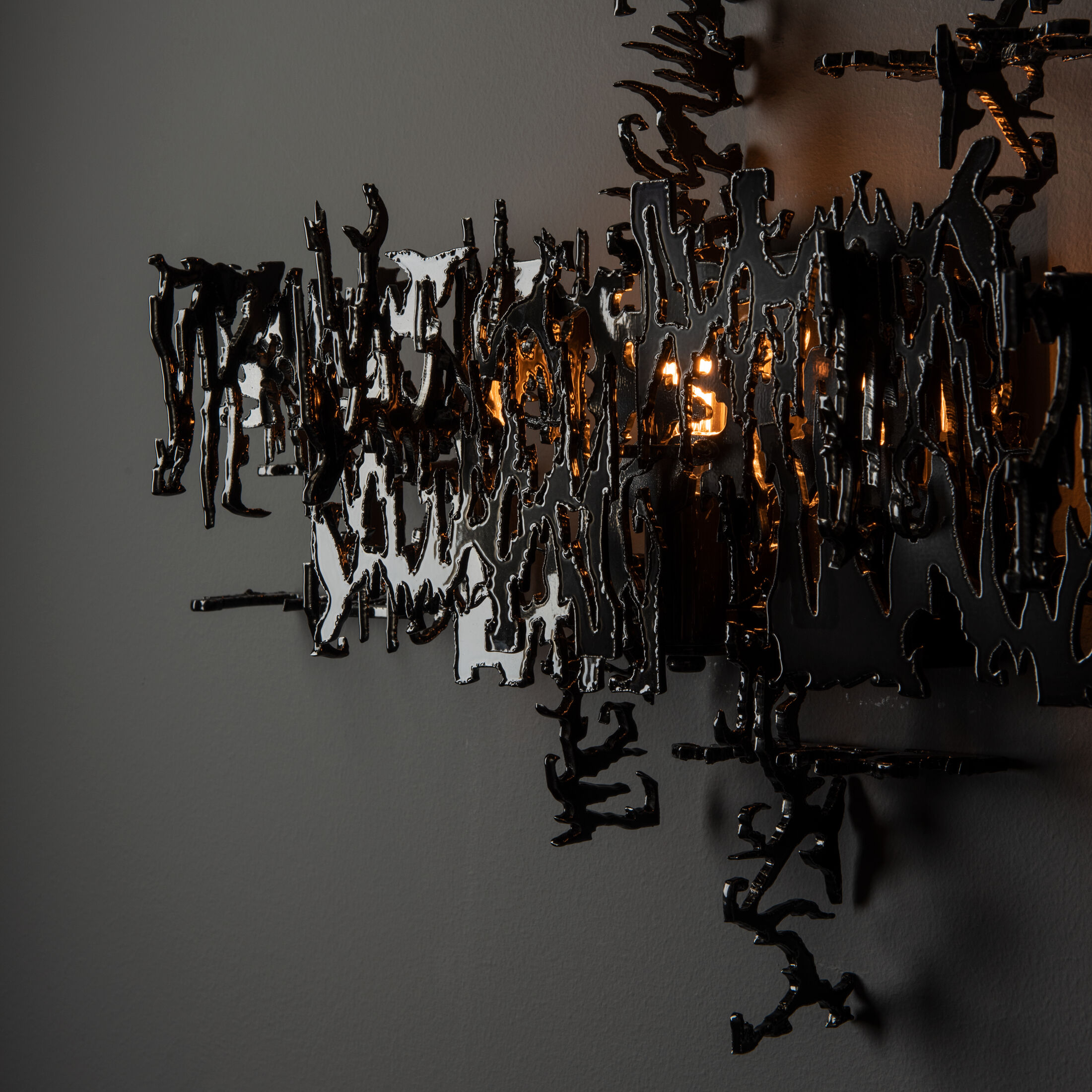 Art + Alchemy Brutus 2 Light 24.3 inch Ink Wall Sconce Wall Light