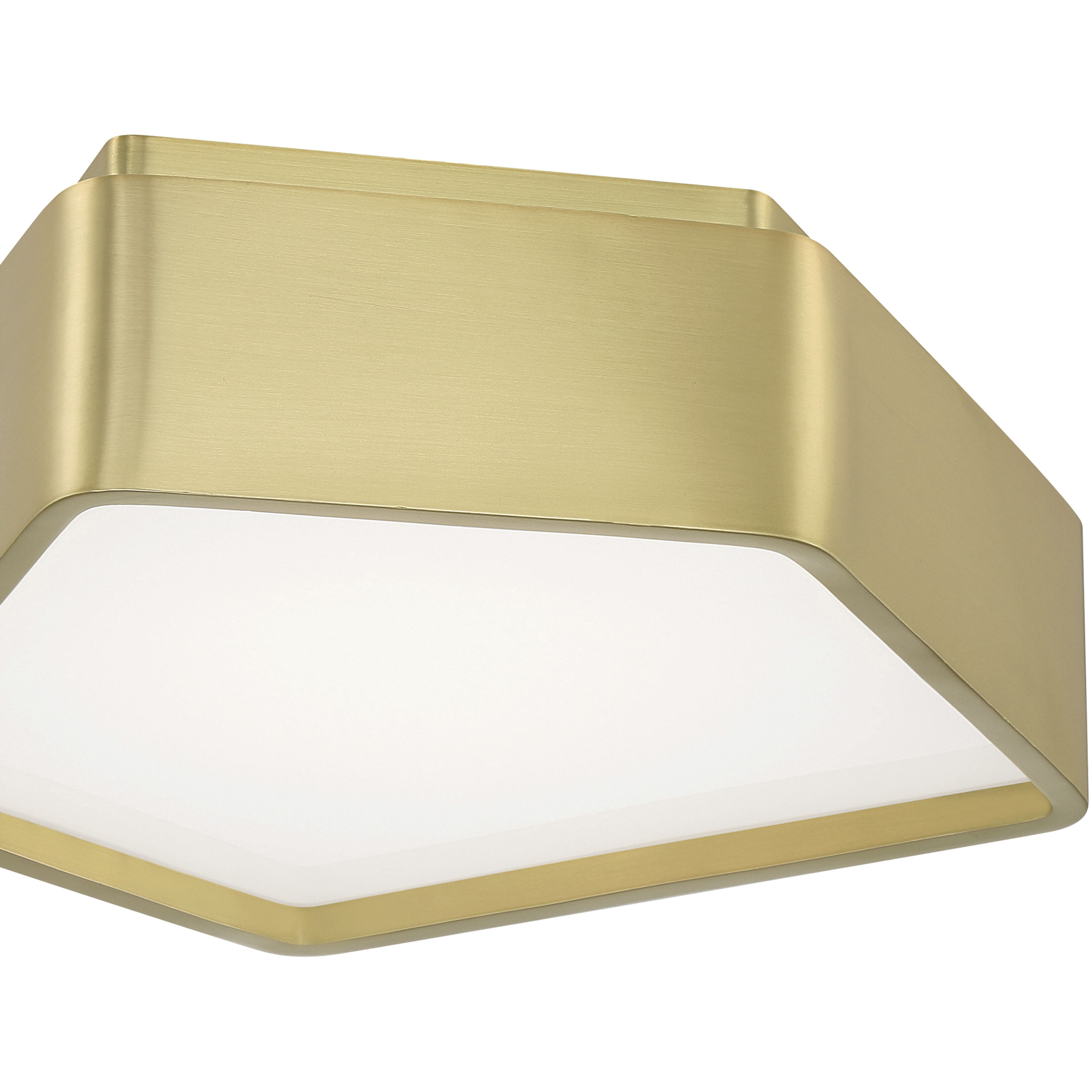 Fenway LED 12.25 inch Satin Brass Flush Mount Ceiling Light
