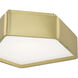 Fenway LED 12.25 inch Satin Brass Flush Mount Ceiling Light