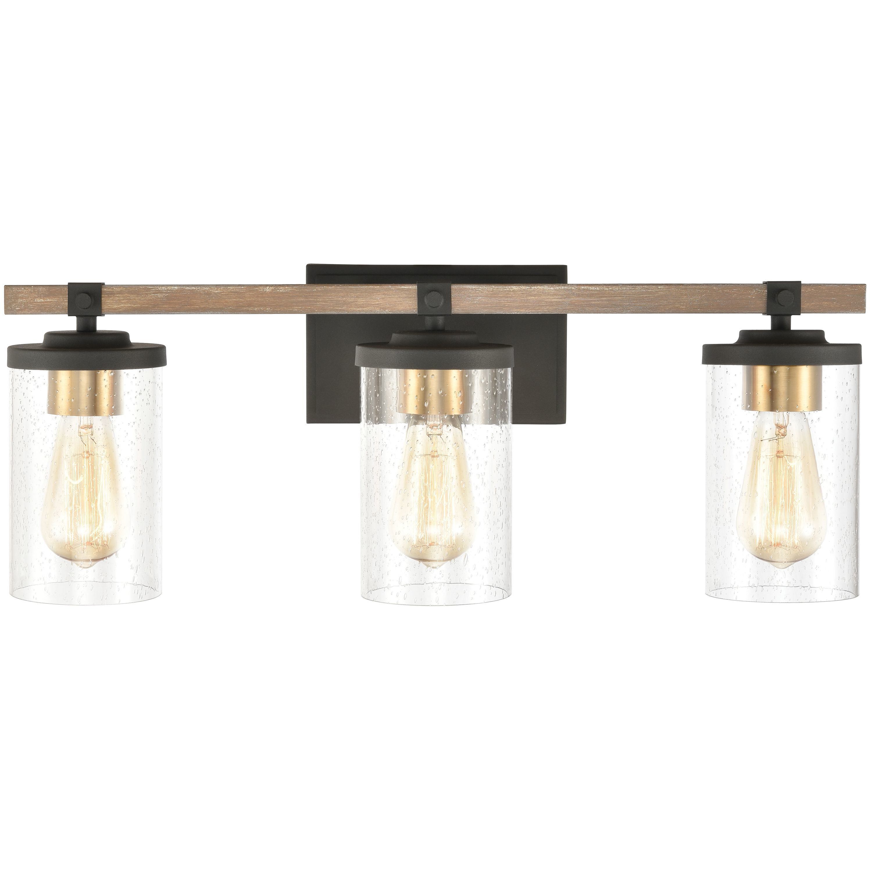 Geringer 3 Light 22 inch Charcoal Vanity Light Wall Light