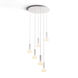 Combi LED 18 inch Matte White Pendant Ceiling Light, Suspension / Flush Mount 2-in-1
