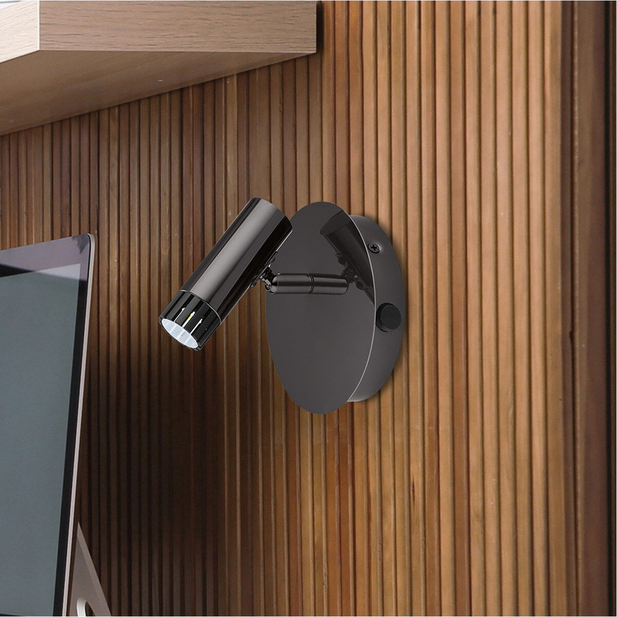 Lianello 1 Light 120 Black Chrome Wall Track Light Ceiling Light