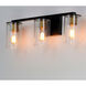 Sleek 3 Light 24 inch Black Bath Vanity Wall Light 