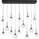 Beyond Quest LED 9.5 inch Black Multi-Light Pendant Ceiling Light, Linear Canopy