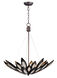 Lotus 8 Light 30.5 inch Burnished Bronze Single Pendant Ceiling Light