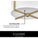 Galerie Axis 3 Light 19.5 inch Heritage Brass Indoor Semi-Flush Mount Ceiling Light