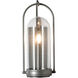 Davis 1 Light 18 inch Coastal Burnished Steel Outdoor Sconce, Small
