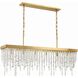 Winham 6 Light 49 inch Antique Gold Linear Chandelier Ceiling Light