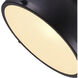 Strum 1 Light 12 inch Black Down Pendant Ceiling Light