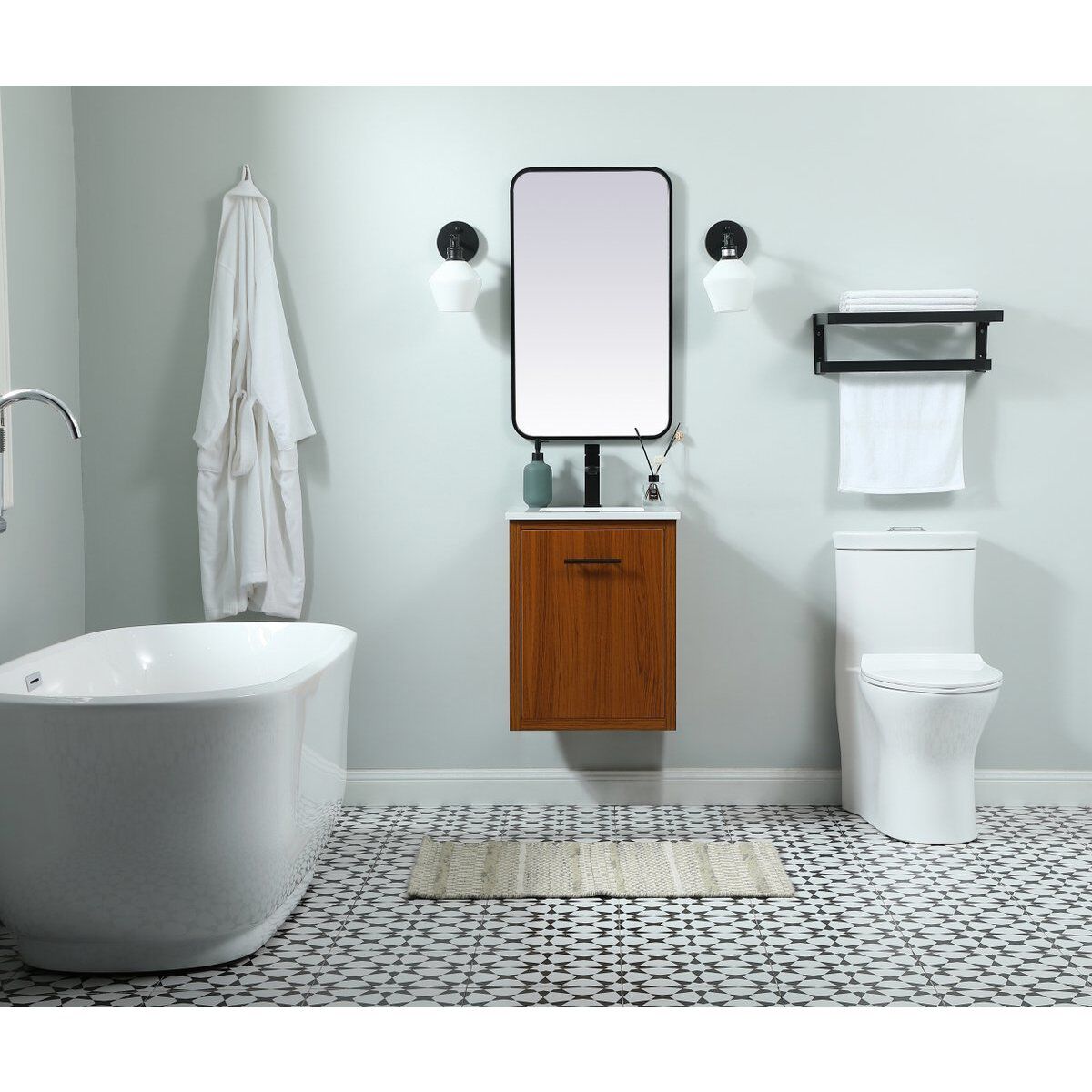 Cyrus 19 X 18 X 33.5 inch Teak Vanity Sink Set