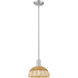 Natural Ballston Dome 1 Light 9 inch Brushed Satin Nickel Mini Pendant Ceiling Light