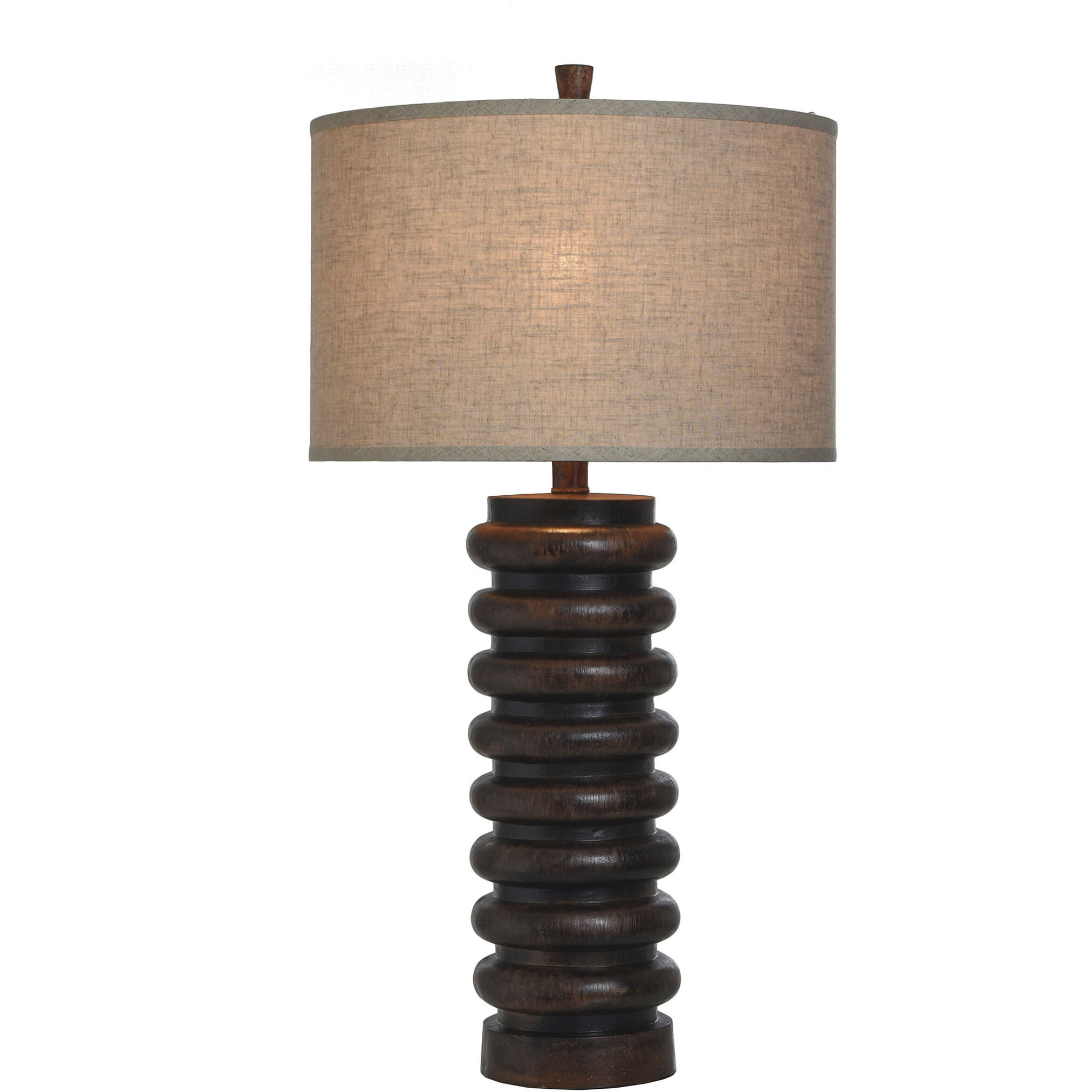 Signature 35 inch 150 watt Dark Teak Table Lamp Portable Light