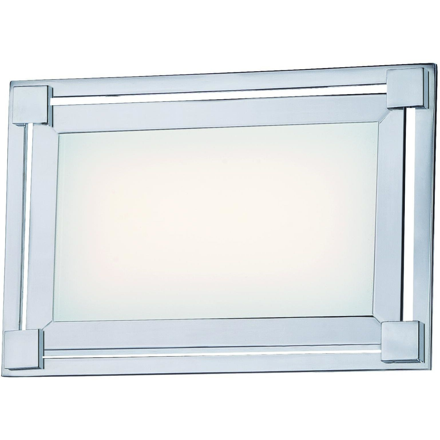 Framed LED 9.25 inch Chrome Bath Light Wall Light