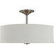 Inspire 3 Light 18 inch Brushed Nickel Semi-Flush Mount Ceiling Light