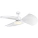 TriAire Custom 1 Light Matte White Fan Light