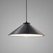 Radiance Collection LED 11.75 inch Carbon Matte Black with Matte Black Pendant Ceiling Light