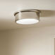 Serca 3 Light 18 inch Polished Nickel Flush Mount Ceiling Light