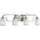 Anna 4 Light 30 inch Brushed Nickel Bath Vanity Wall Light
