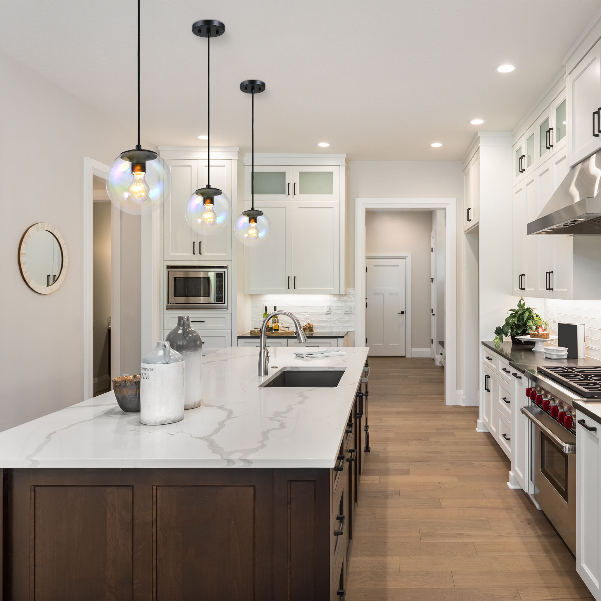 Neva LED 7 inch Matte Black Pendant Ceiling Light