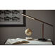 Gravity 14 inch 8.00 watt Walnut Ash Wood Desk Lamp Portable Light, ADS360