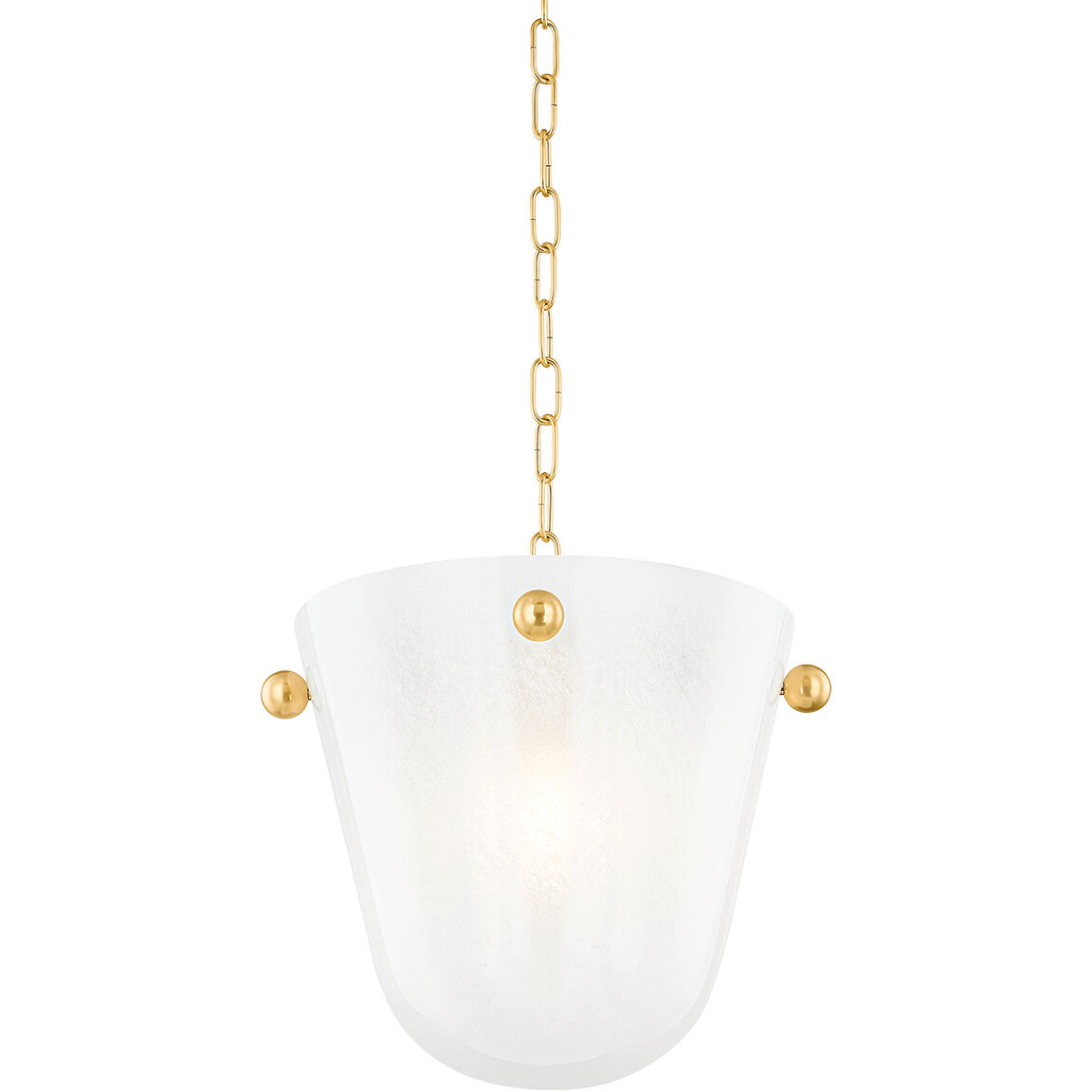Rima 1 Light 13.75 inch Aged Brass Pendant Ceiling Light