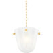 Rima 1 Light 13.75 inch Aged Brass Pendant Ceiling Light
