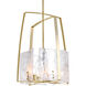 Arc 4 Light 18.7 inch Modern Brass Pendant Ceiling Light
