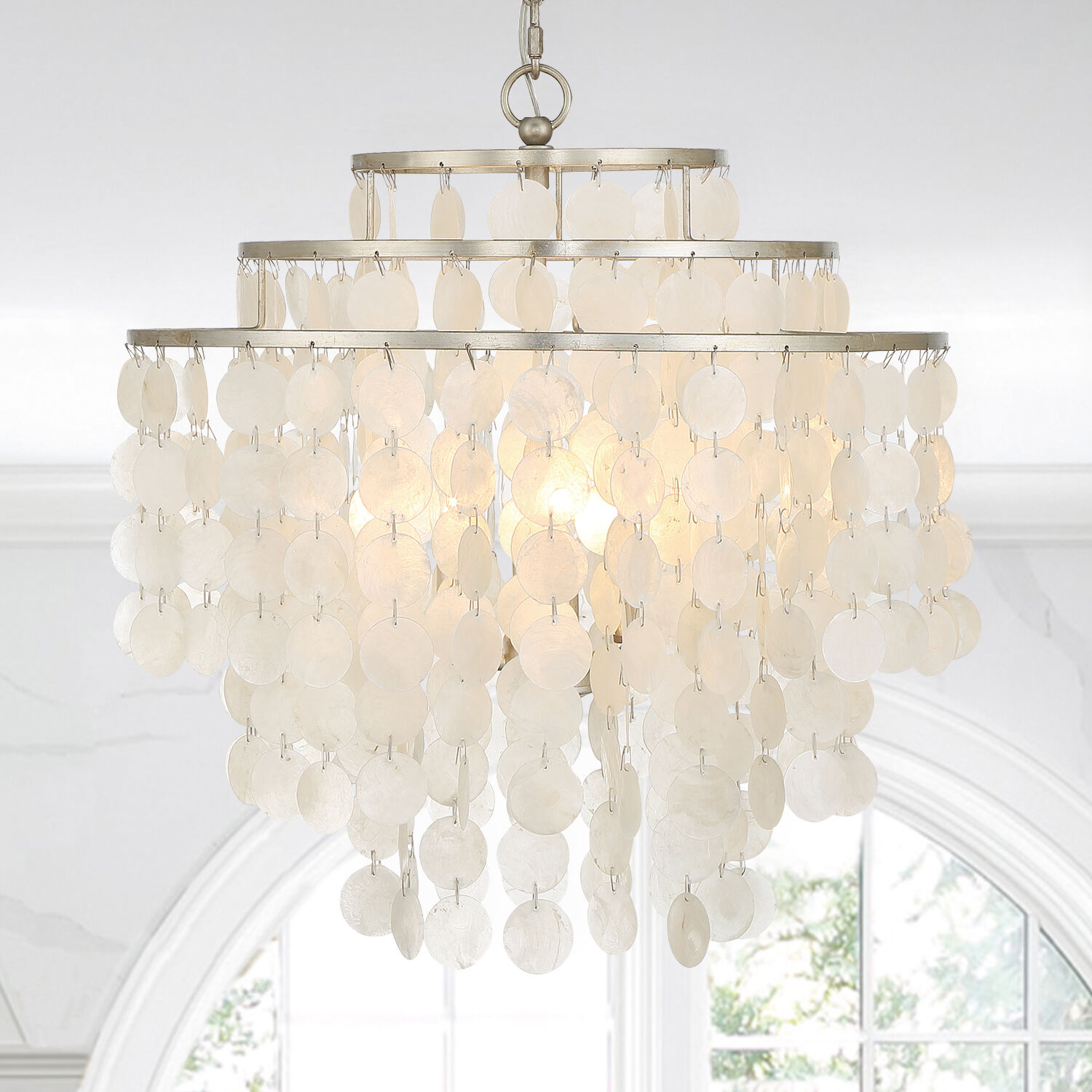 Brielle 4 Light 18 inch Antique Silver Chandelier Ceiling Light