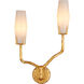 Mathilda 2 Light 15 inch Matte Gold Wall Sconce Wall Light, Right, Marjorie Skouras Collection