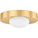 Pepa LED 11 inch Aged Brass Flush Mount Ceiling Light