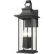 Tiberius 4 Light 24 inch Black Outdoor Wall Light
