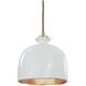 Bianca 1 Light 8 inch White Pendant Ceiling Light