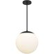 Rondure LED 14 inch Sand Black Outdoor Pendant