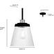 Lustria 1 Light 8 inch Matte Black and Vintage Brass Mini Pendant Ceiling Light