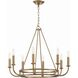 Bailey 8 Light 28 inch Aged Brass Chandelier Ceiling Light