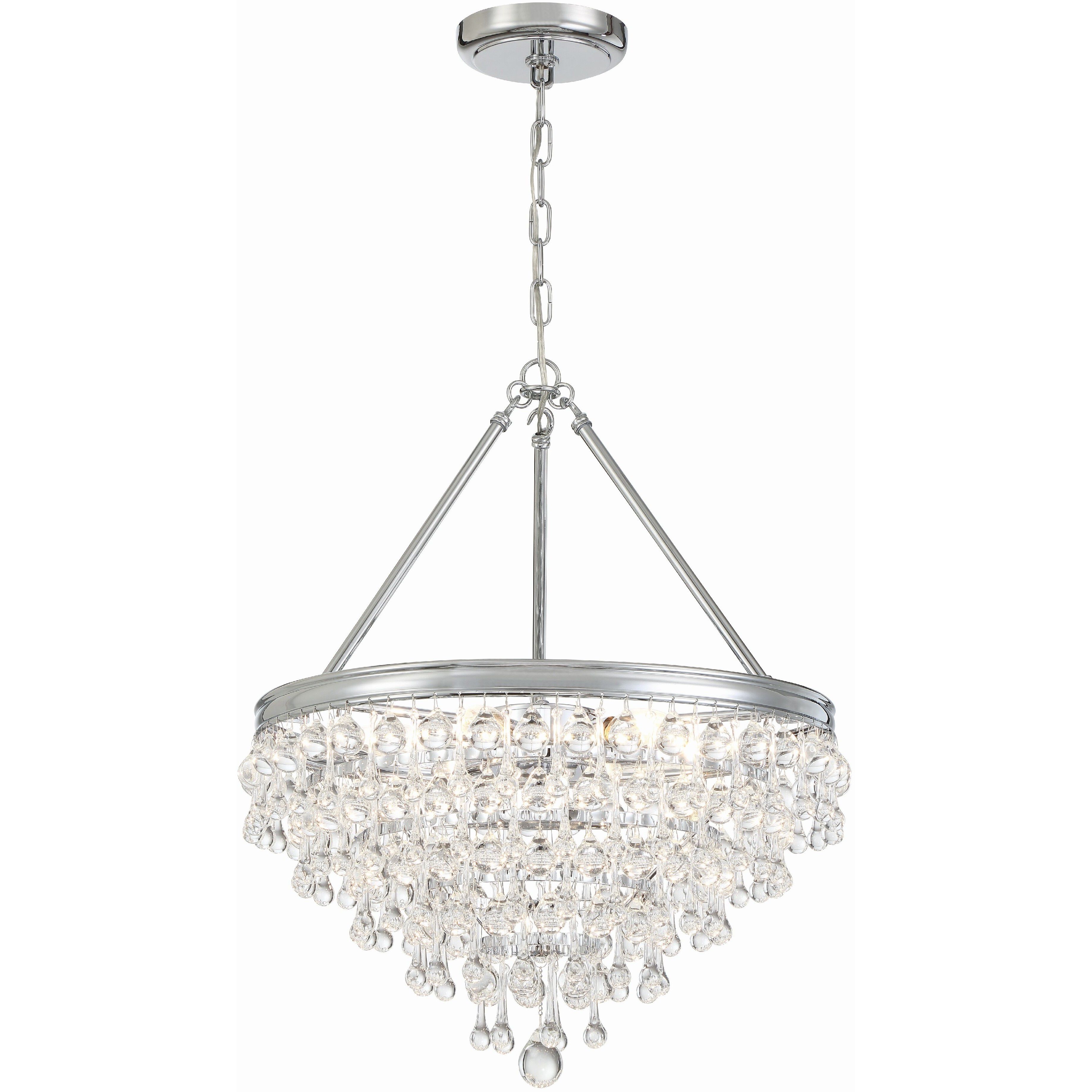 Calypso 6 Light 20 inch Polished Chrome Chandelier Ceiling Light