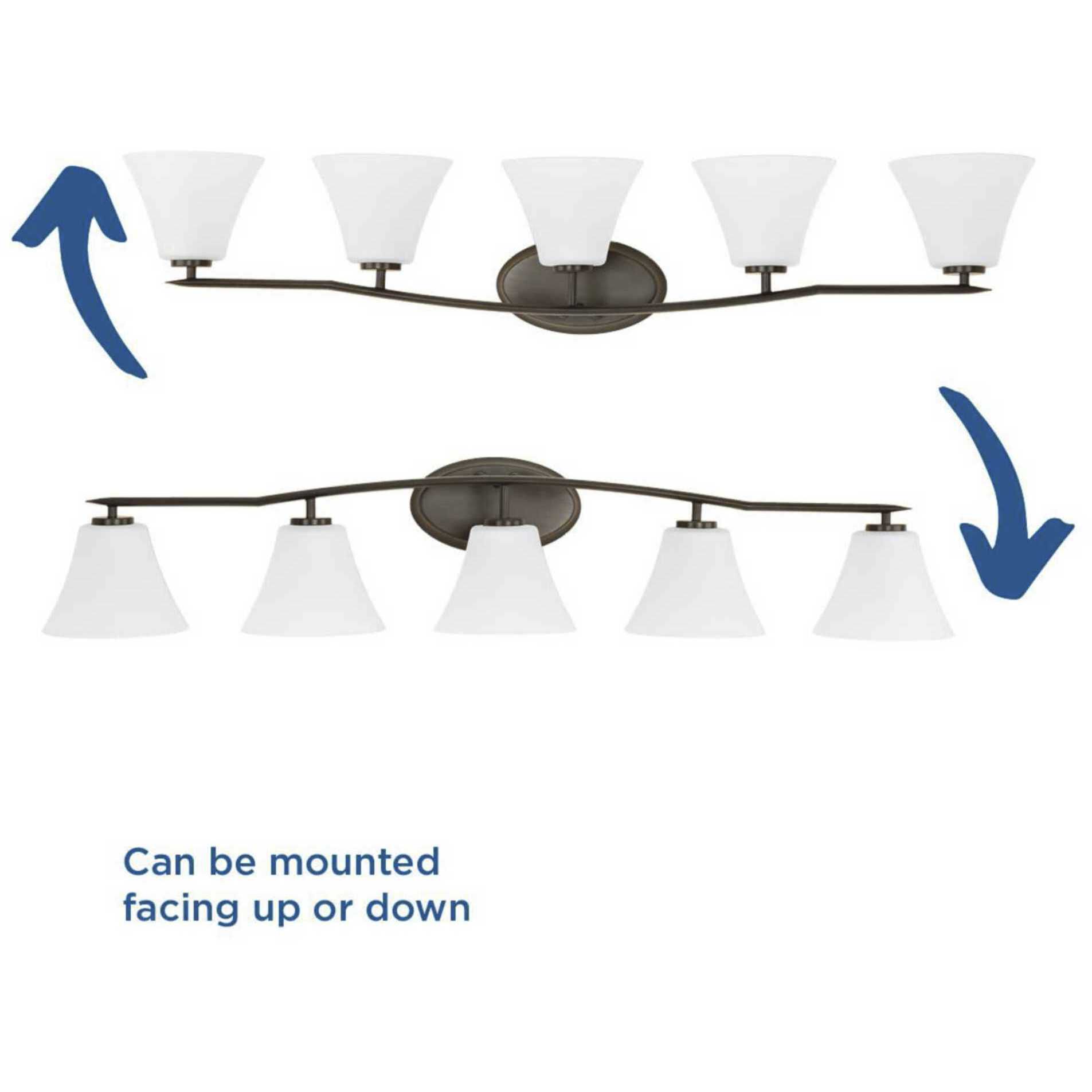 Bravo 5 Light 46.25 inch Antique Bronze Bath Vanity Wall Light