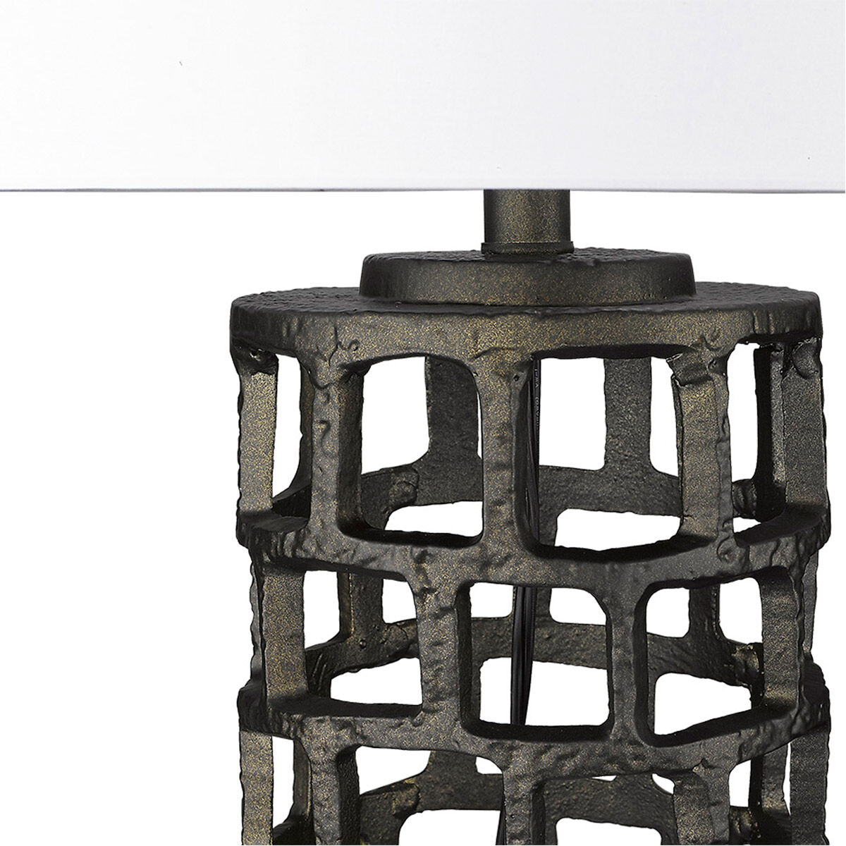 Vallin 26 inch 100.00 watt Black Gold Table Lamp Portable Light