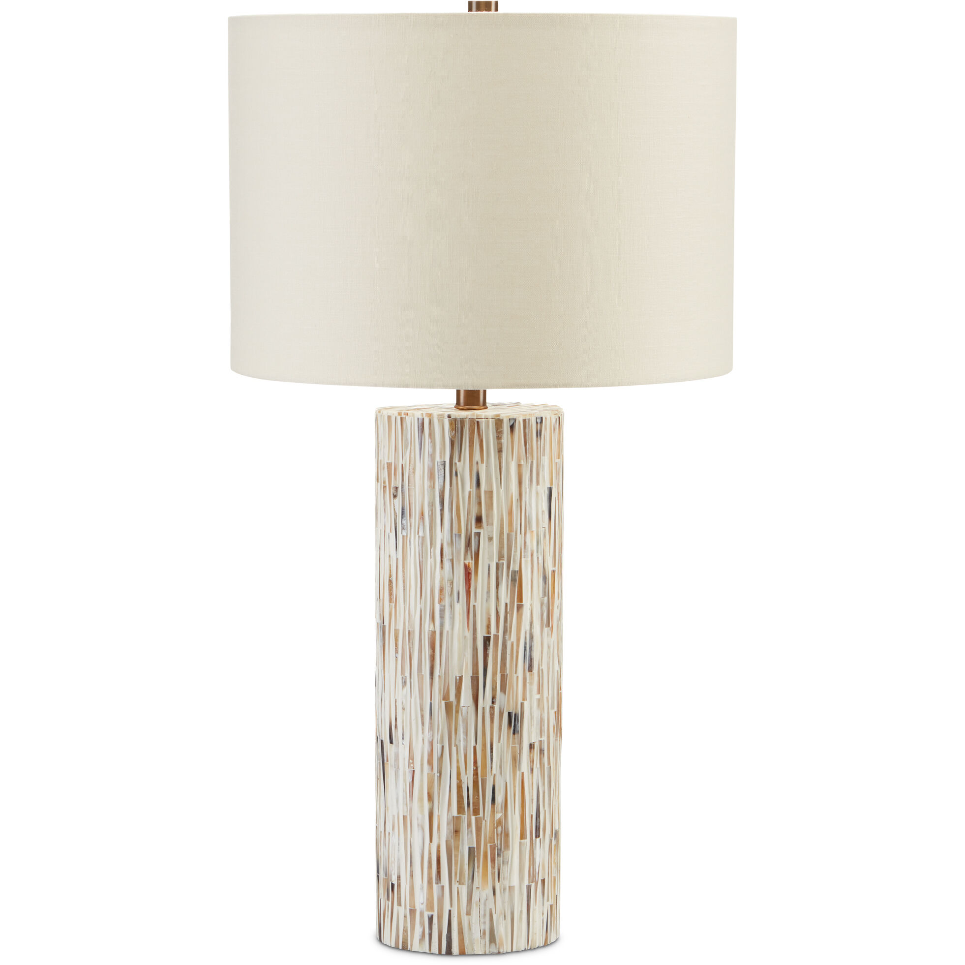 Aquila 29.5 inch 150 watt Natural Bone/Antique Brass Table Lamp Portable Light