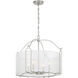 Ashlay 4 Light 22 inch Satin Nickel Pendant Ceiling Light