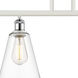 Ballston Cindyrella LED 48 inch White and Polished Chrome Island Light Ceiling Light in Clear Glass